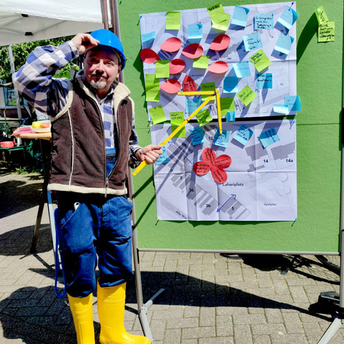 Bauarbeter Walkingact Bochum
